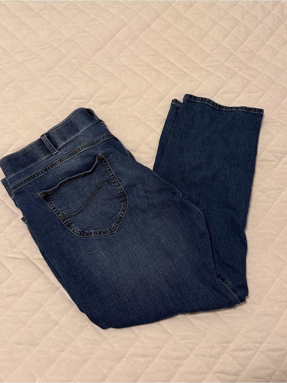Lee Men's Straight Jeans in Dark Blue Denim